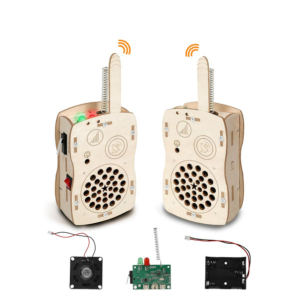 DIY Walkie Talkie Kit for Kids Ages 8–14 | STEM Science Electronics Building Toy